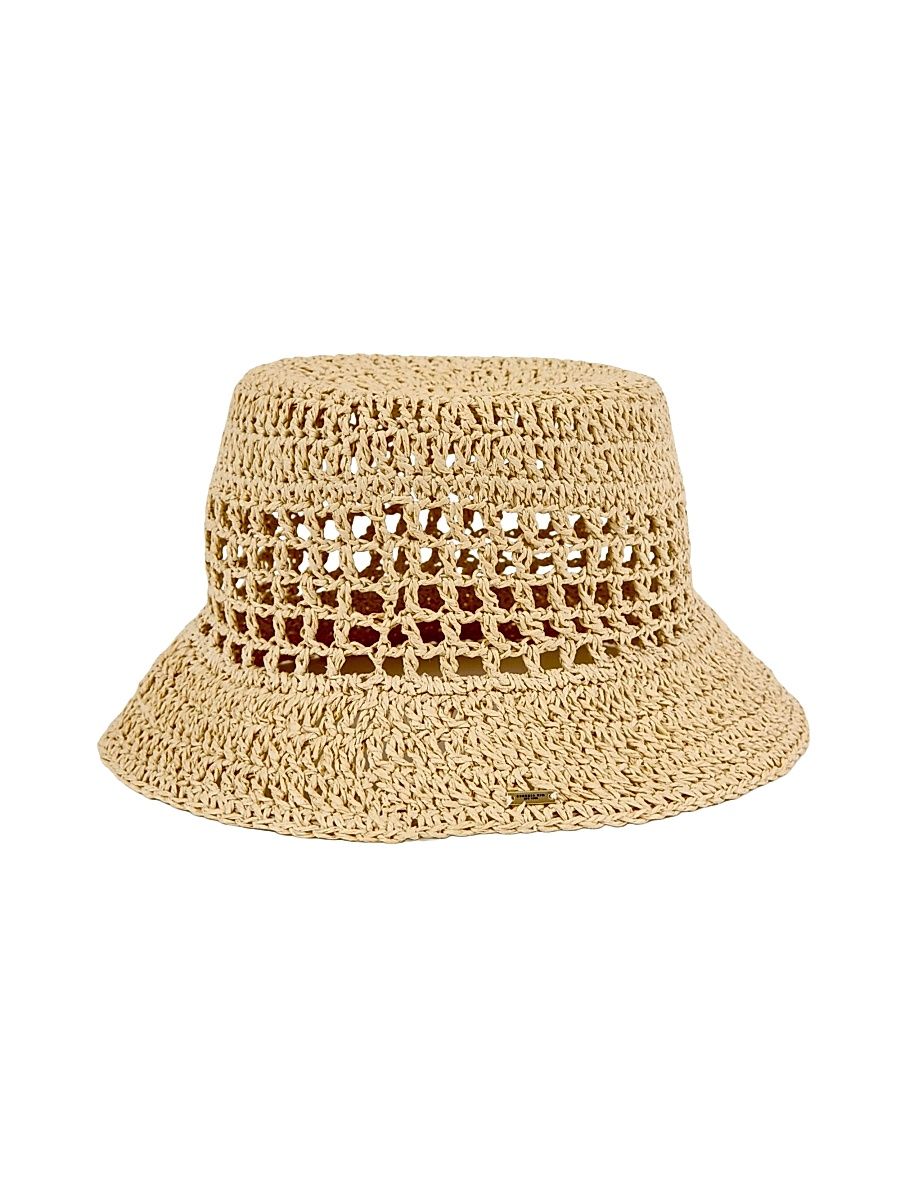 Women's Cruise Jonah Open-Knit Paper Bucket Hat - Ivory