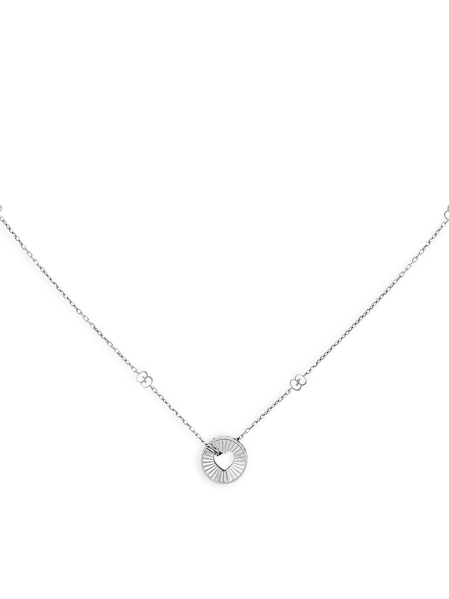 Women's Icon 18K White Gold GG Pendant Necklace - White Gold