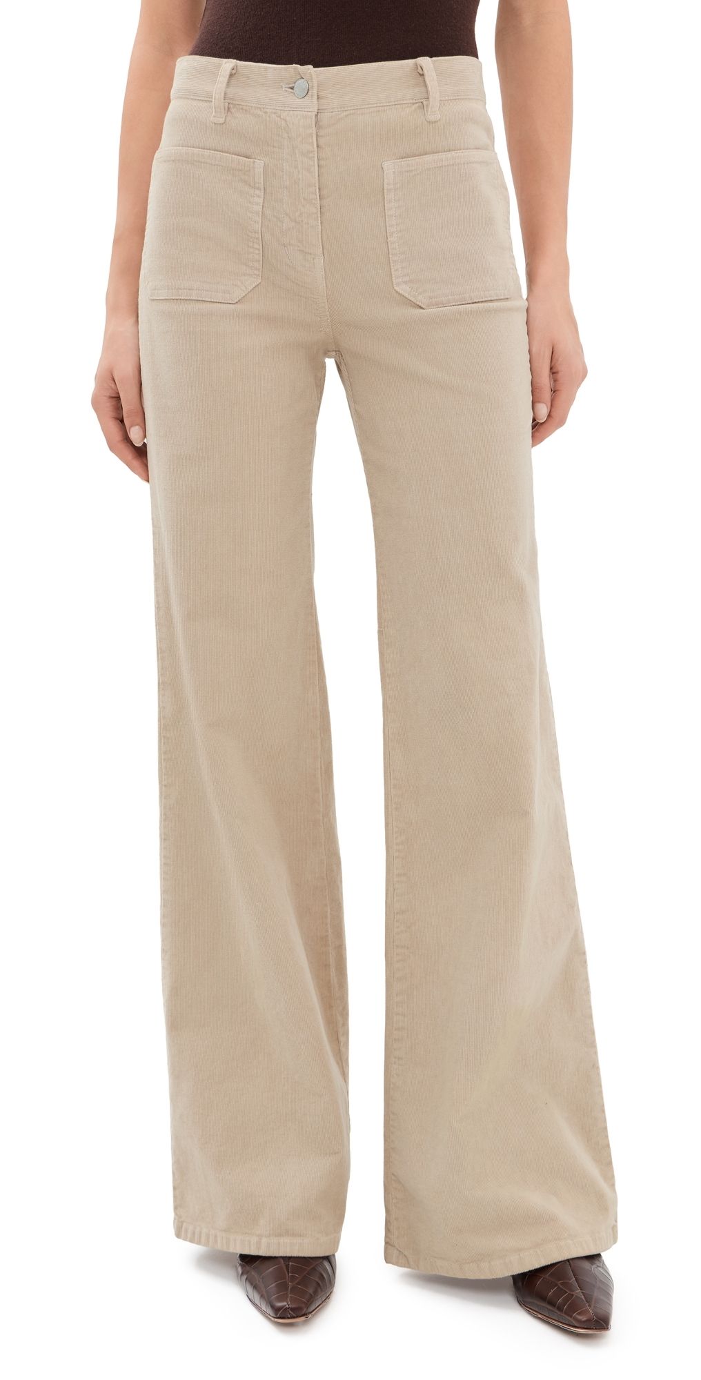 Nili Lotan Florence Corduroy Pants Travertine 0