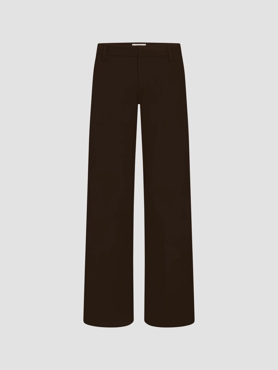 FRAME Women's The Low-Rise Wide-Leg Trousers - Americano - Size 14