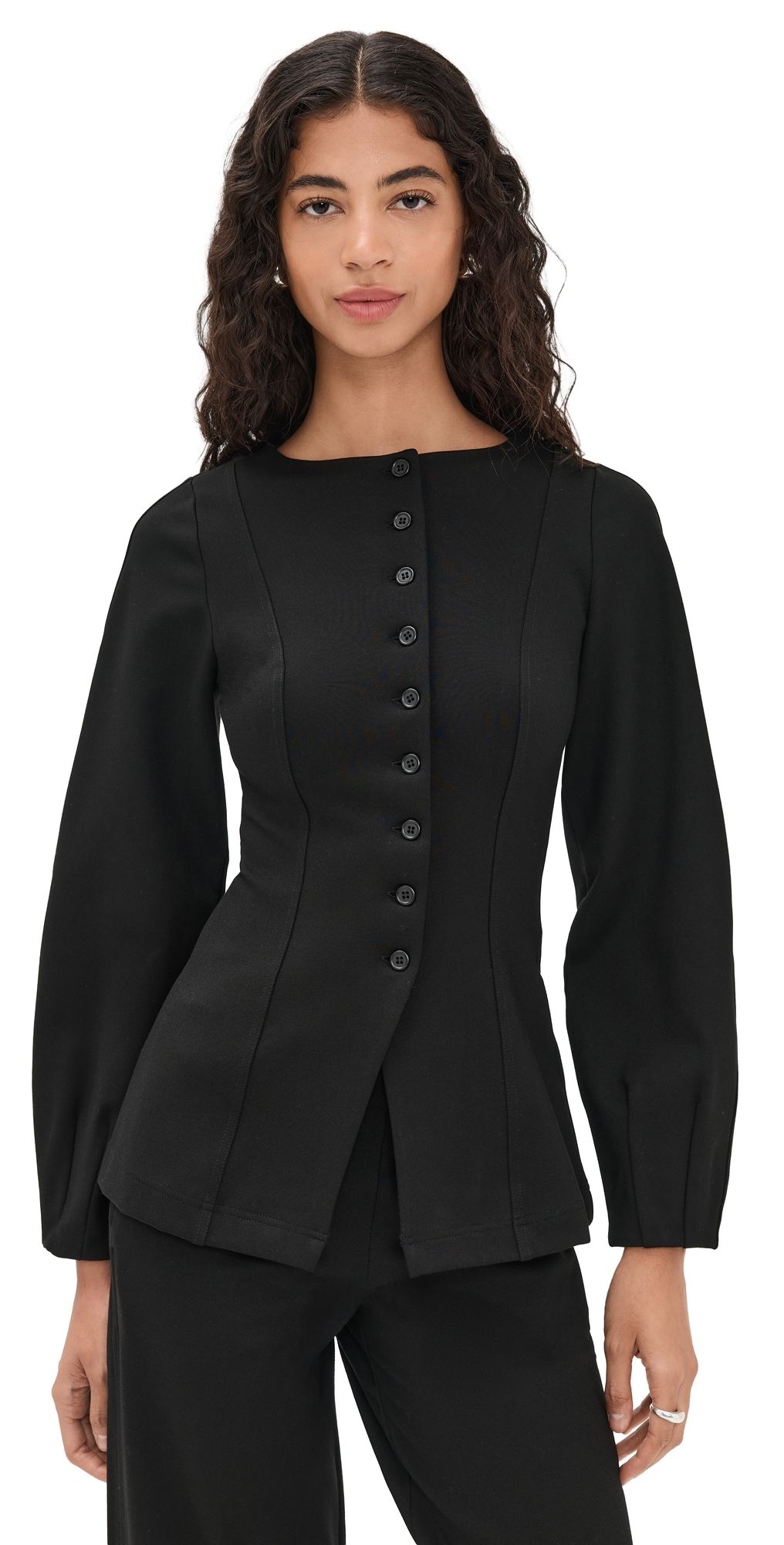 ALIGNE Bonnie Ponte Waisted Blazer Black 2
