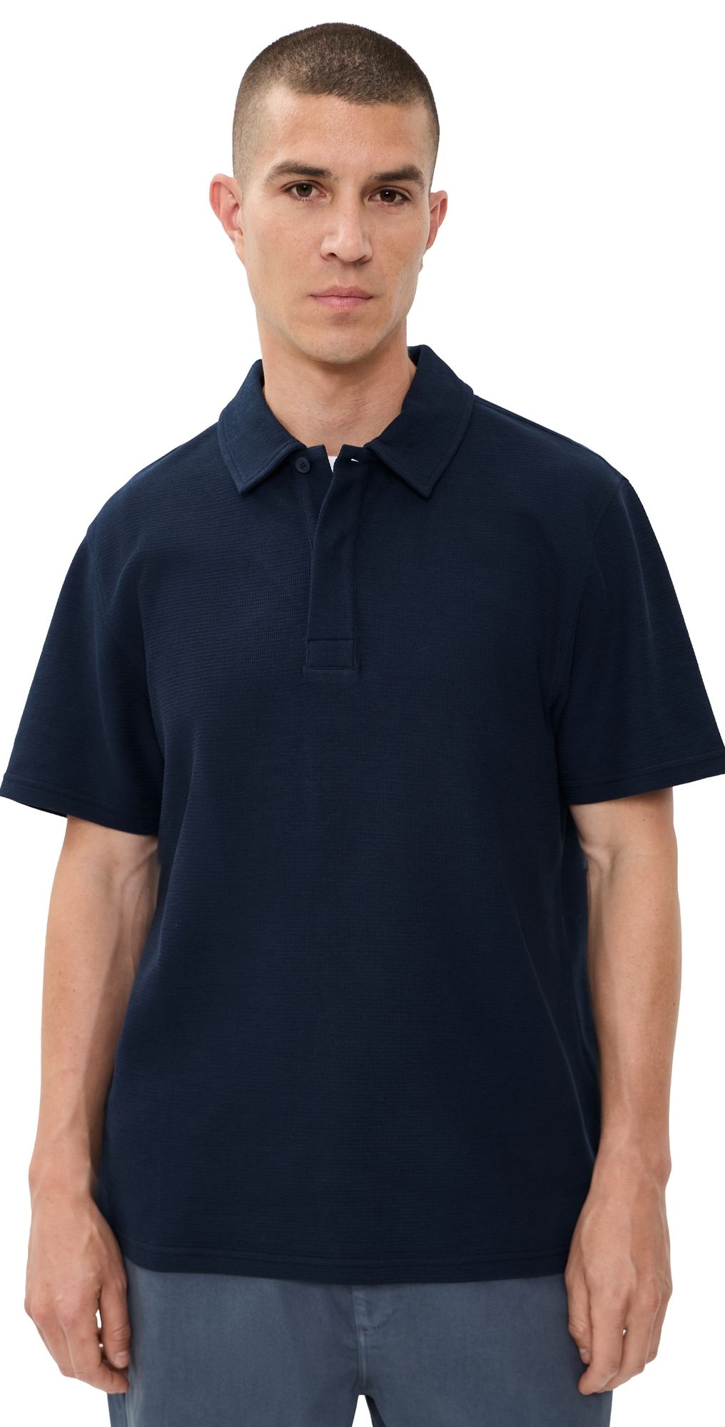 Wax London Mini Texture Shore Polo Navy XL