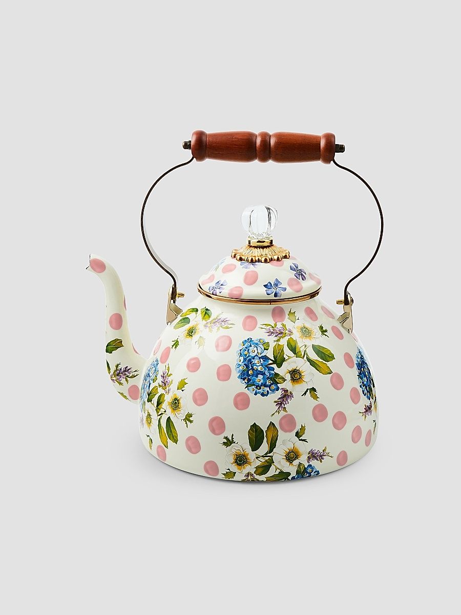 Wildflowers Pink Large Tea Kettle