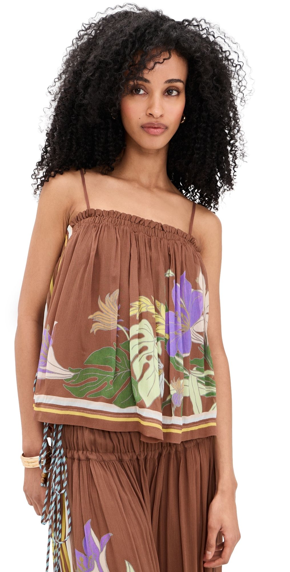 ALÉMAIS Alfie Ruched Top Chocolate 14