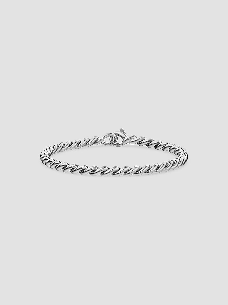 David Yurman Women's Sculpted Cable Chain Bracelet in Sterling Silver, 3.7MM - Silver - Size XS
