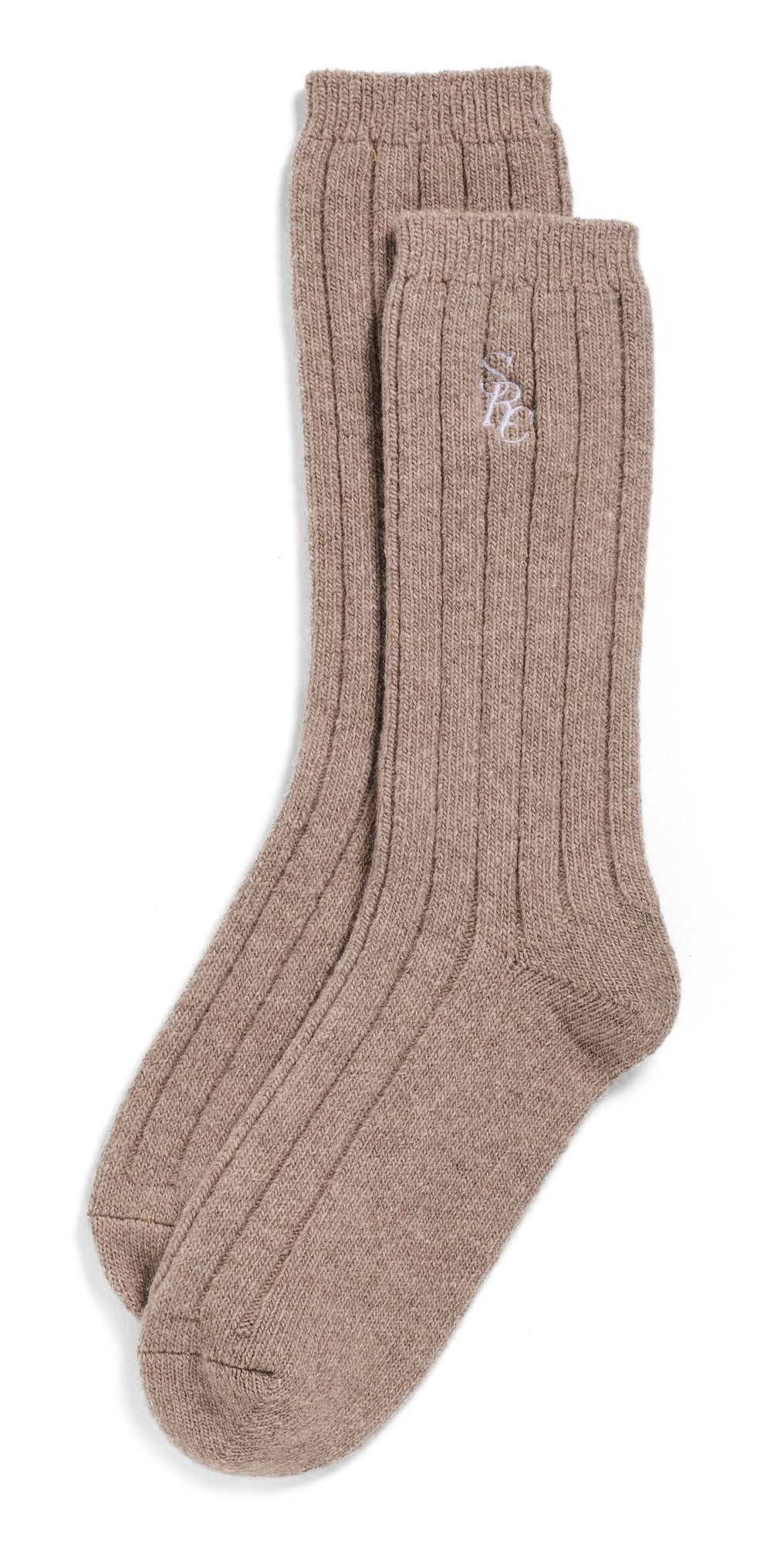 Sporty & Rich SRC Cashmere Socks Tapioca One Size