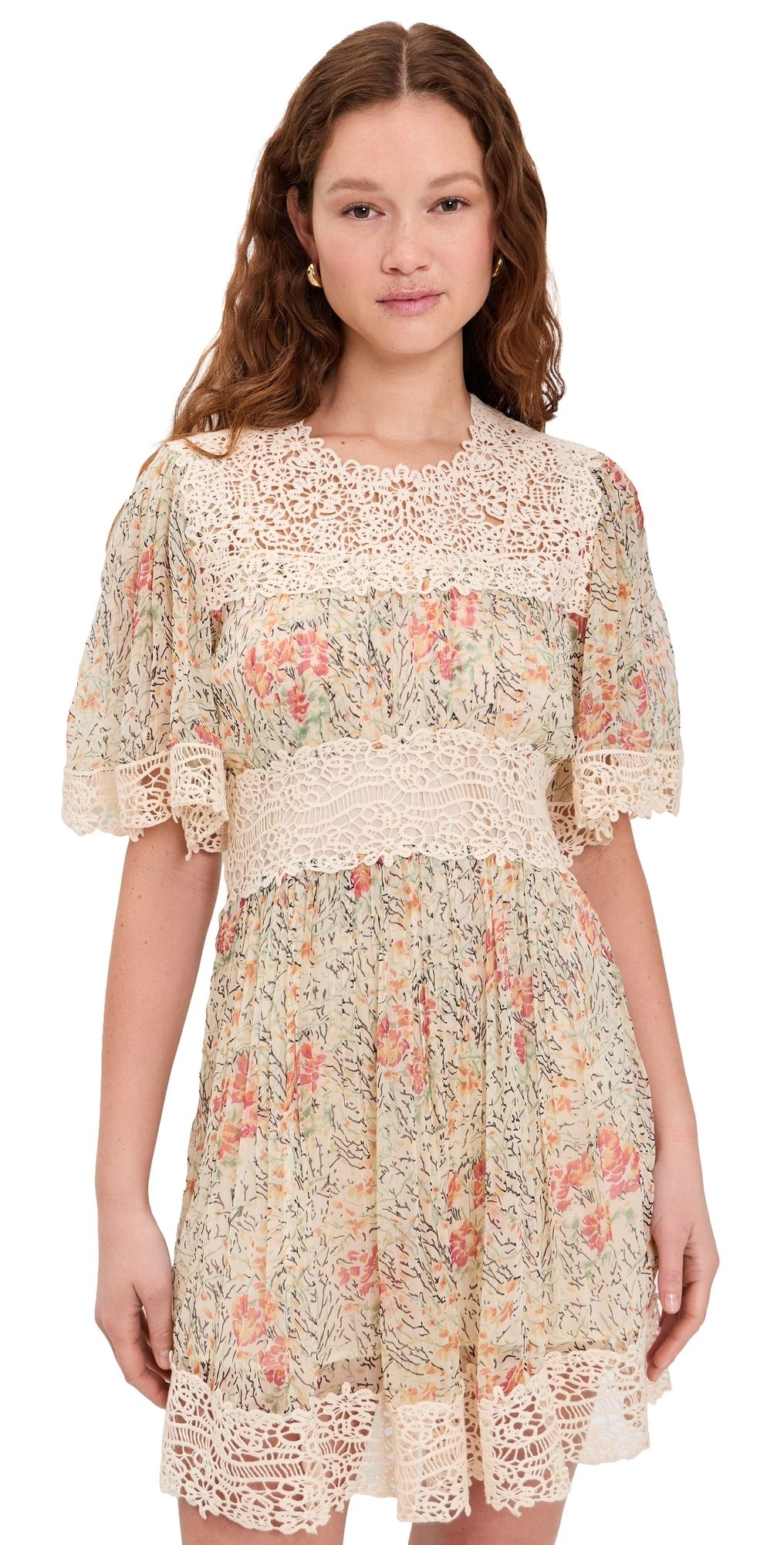 Sea Luisa Print Mini Dress Cream 14