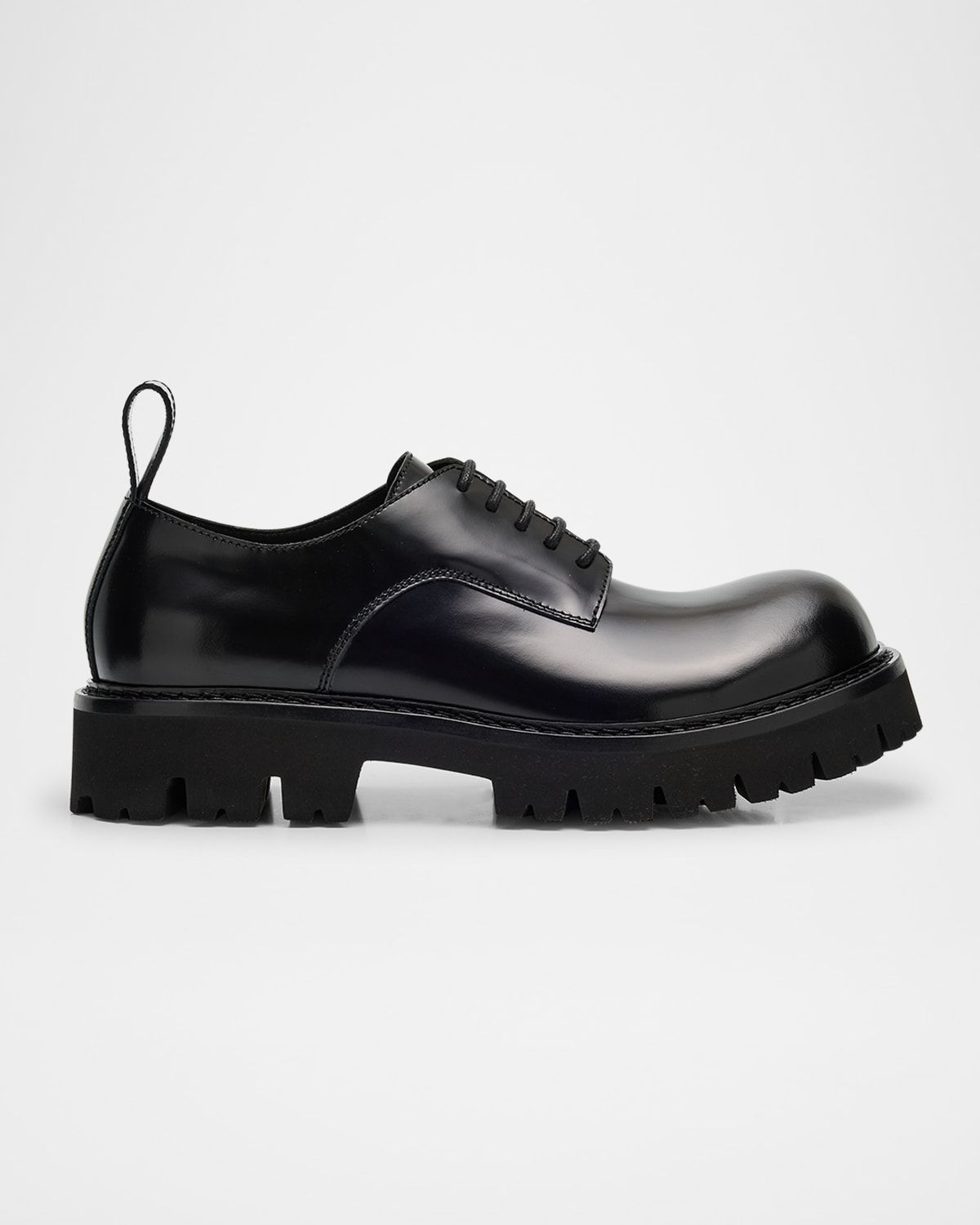 Men & apos;s Leather Chunky Lug-Sole Derby Shoes