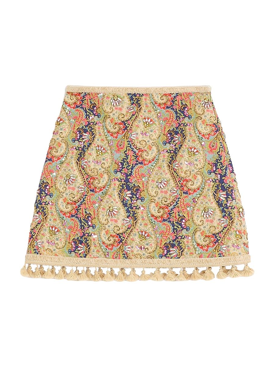Women's Embroidered Skirt on Piquet - Size 6