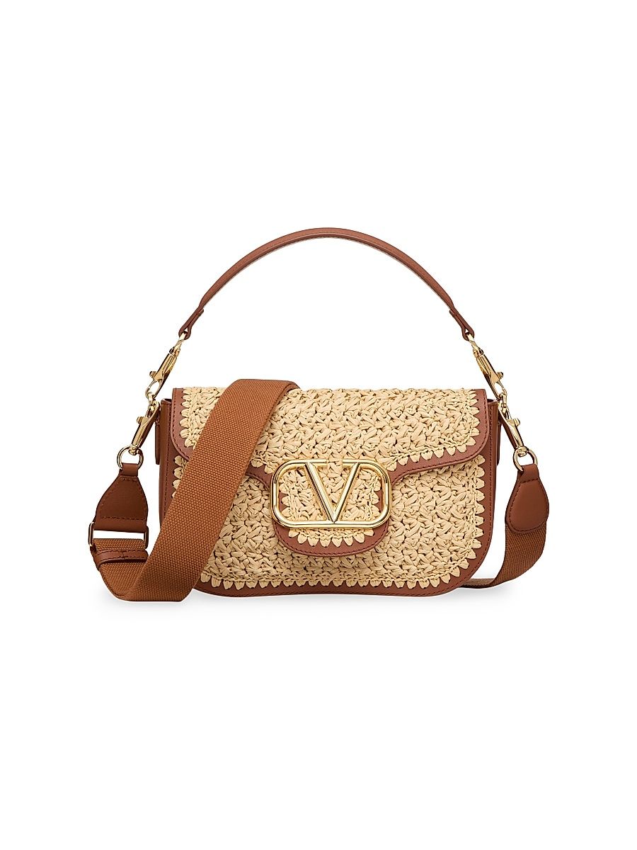 Women's Alltime Raffia Shoulder Bag - Natural Saddle Brown