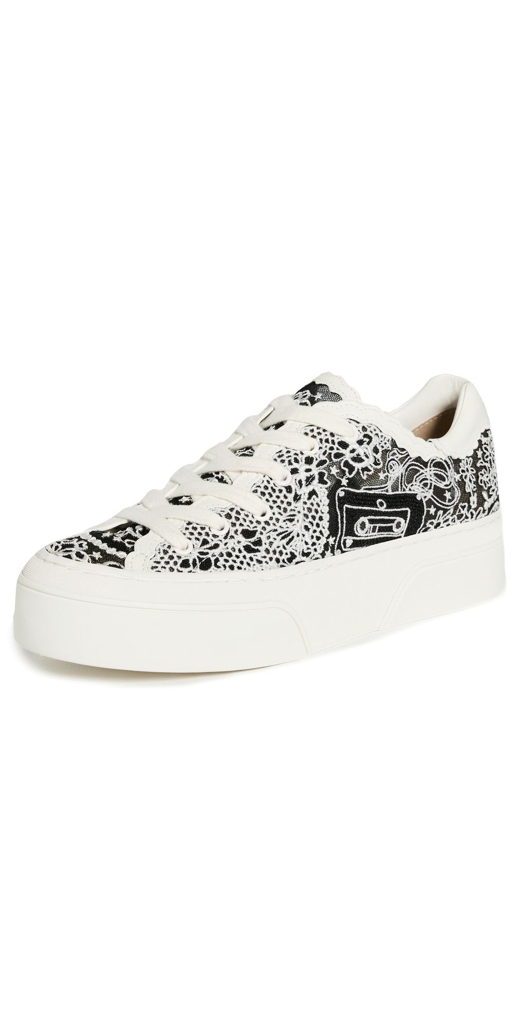 Zimmermann Pixie Low Sneakers Black/Ivory 38