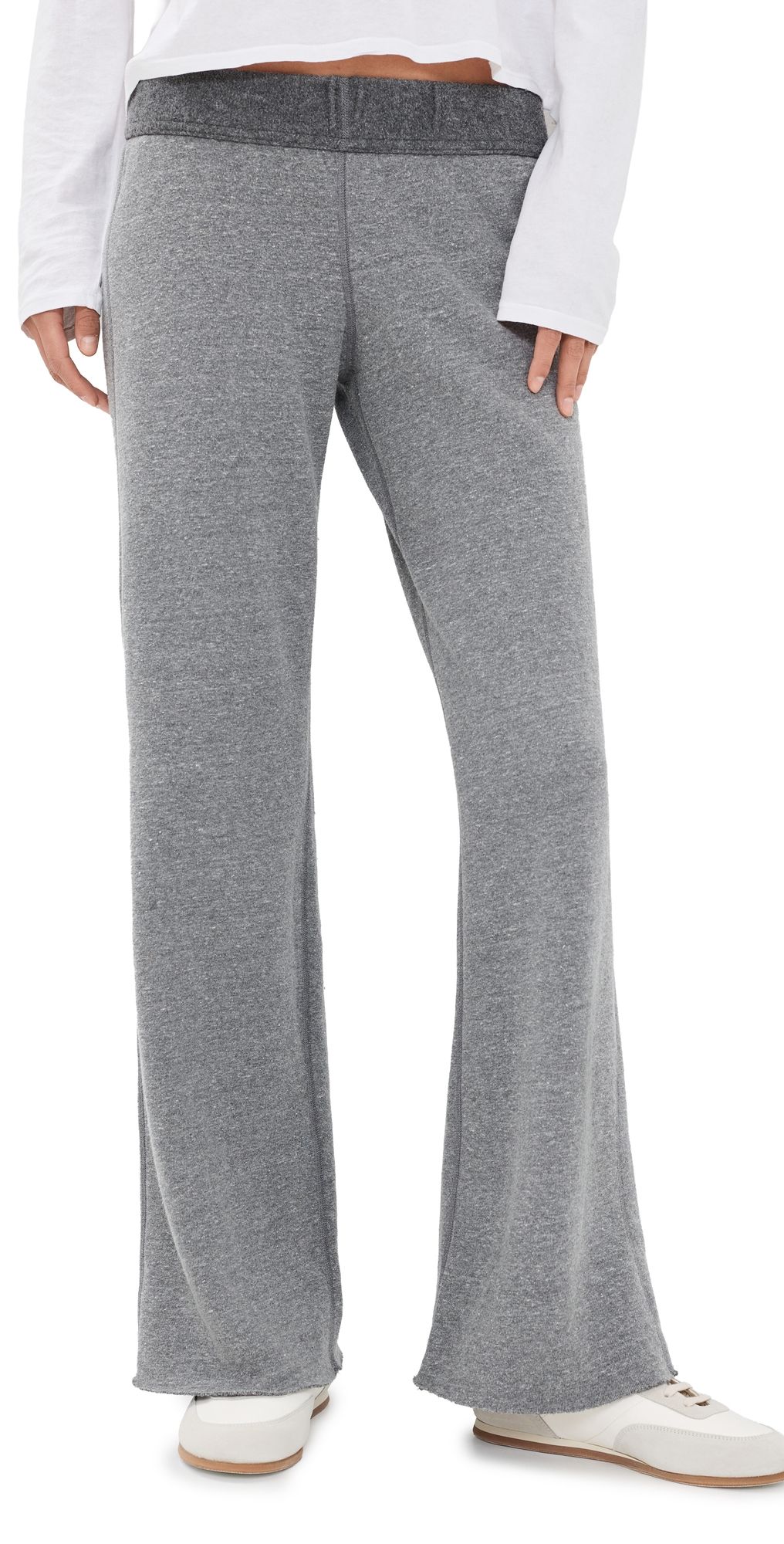perfectwhitetee Marley Reverse Fleece Pants Dark Heather Grey S