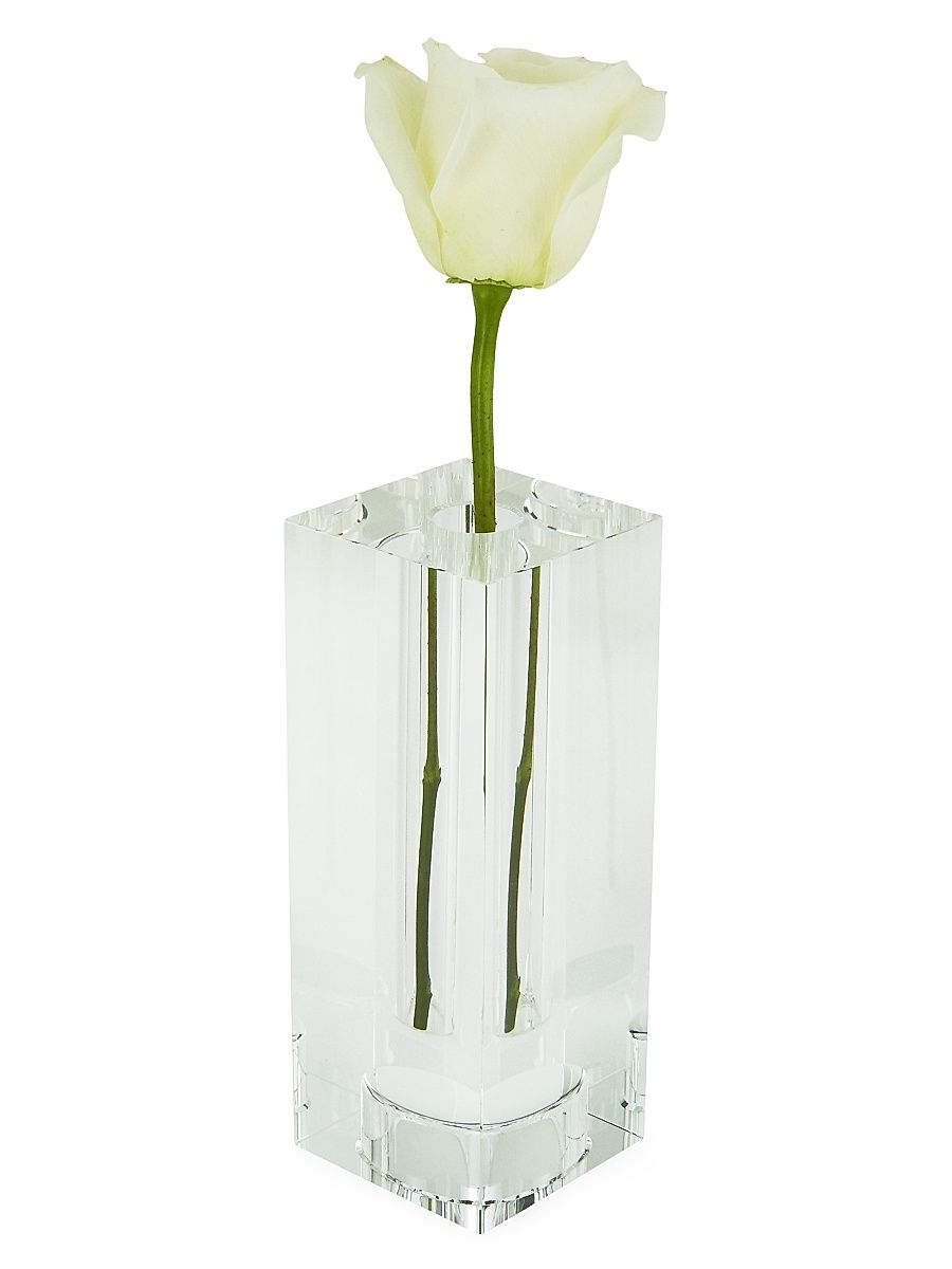 Clear Crystal Bud Vase & Votive Holder - Clear - Size Large