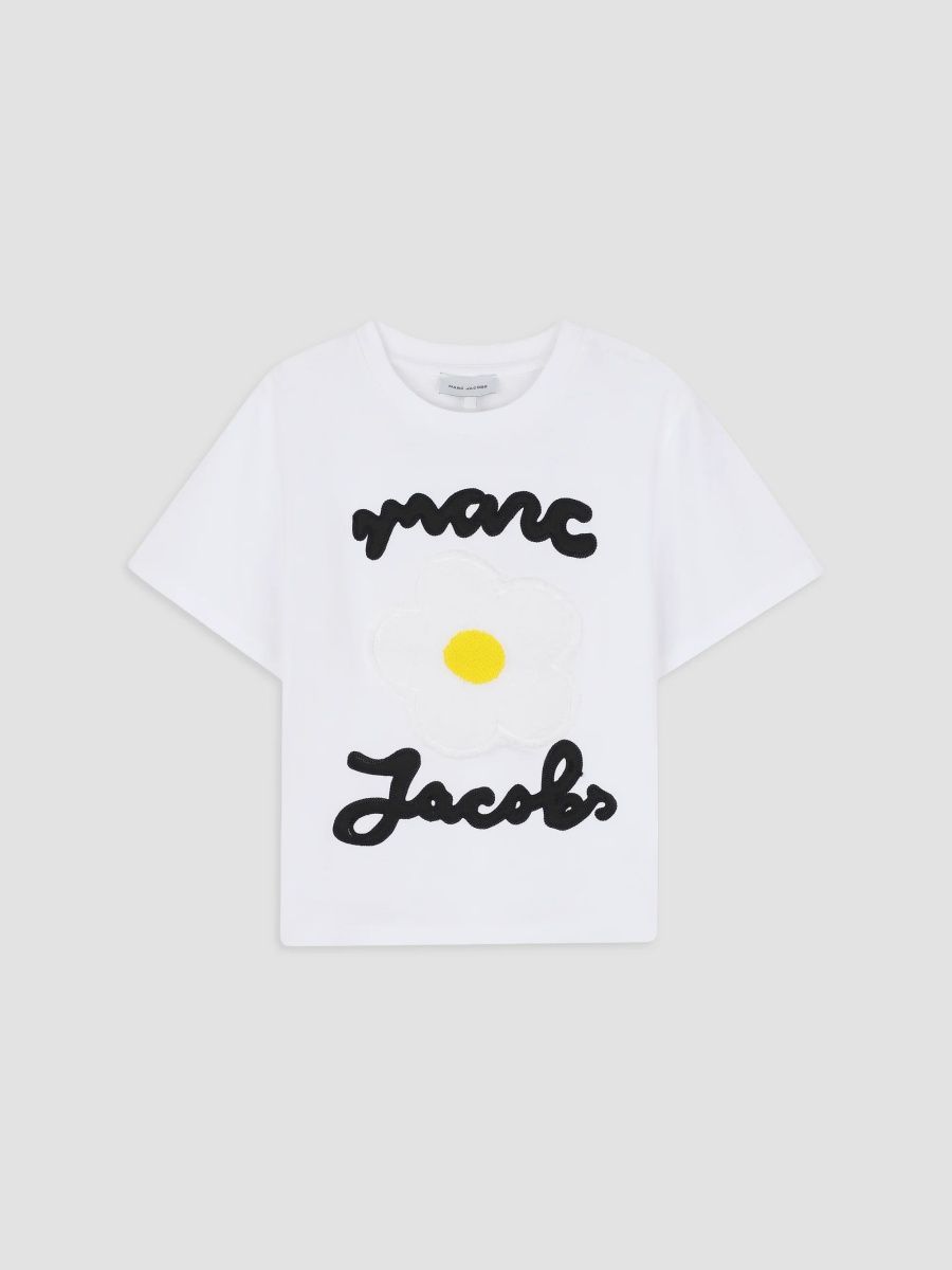 Marc Jacobs Girl's Little Girl's & Girl's Logo Daisy T-Shirt - White - Size 4