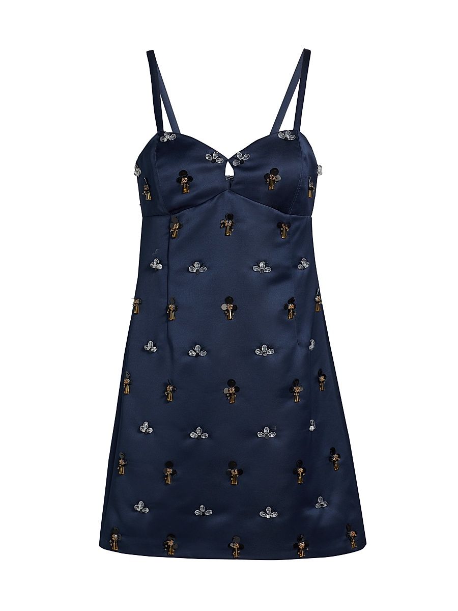 Women's Dalton Embellished Minidress - Midnight - Size 12