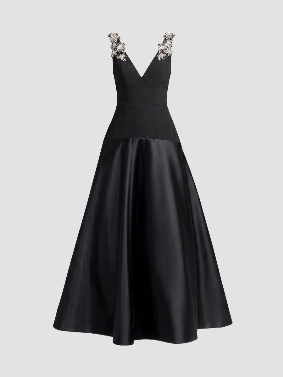 Mac Duggal Women's Embellished Crepe & Satin Ball Gown - Black - Size 14