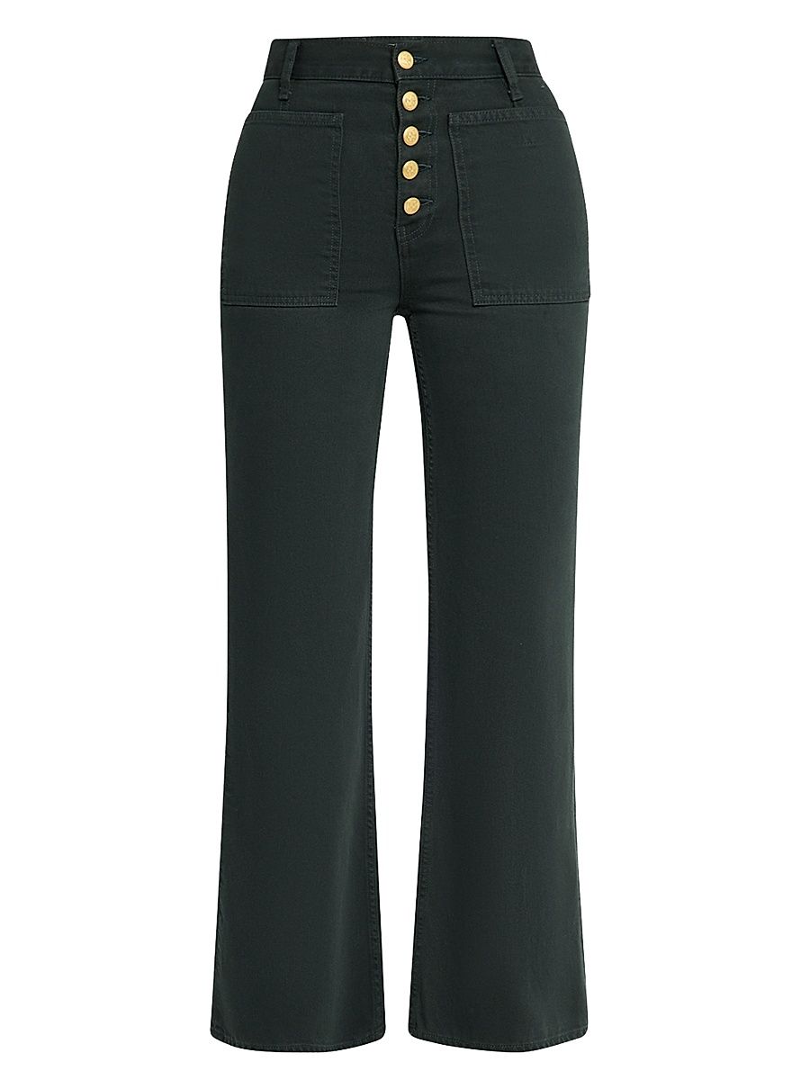 Women's The Lou Exposed Button Fly High-Rise Jeans - Hunter - Size 30