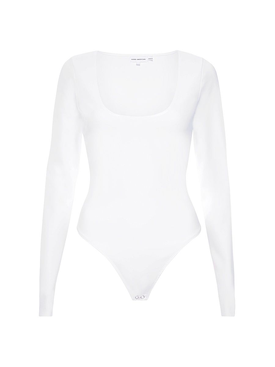 Women's Sculpting Scoopneck Bodysuit - White - Size XXXXXL