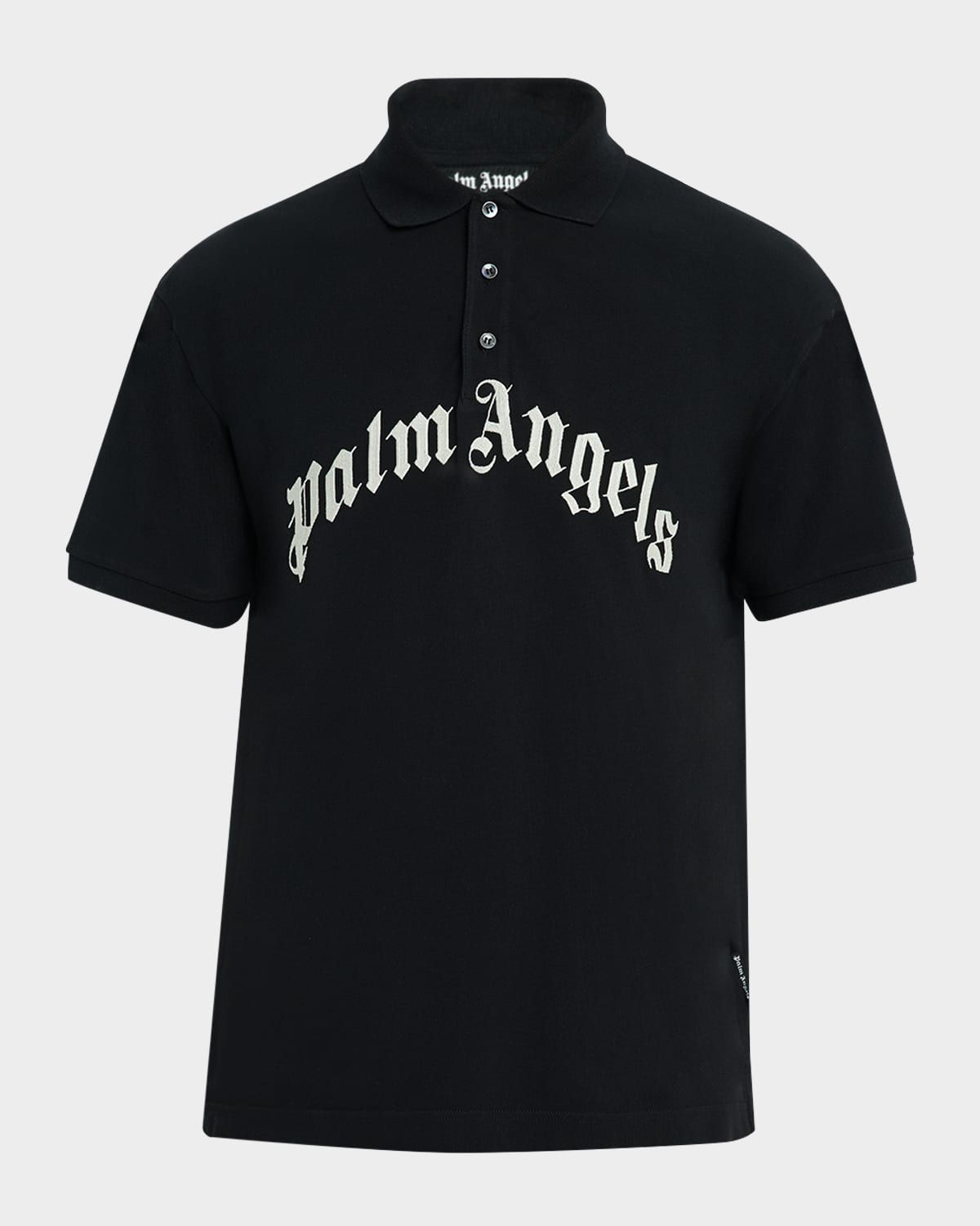 Men & apos;s Curved Logo Polo Shirt