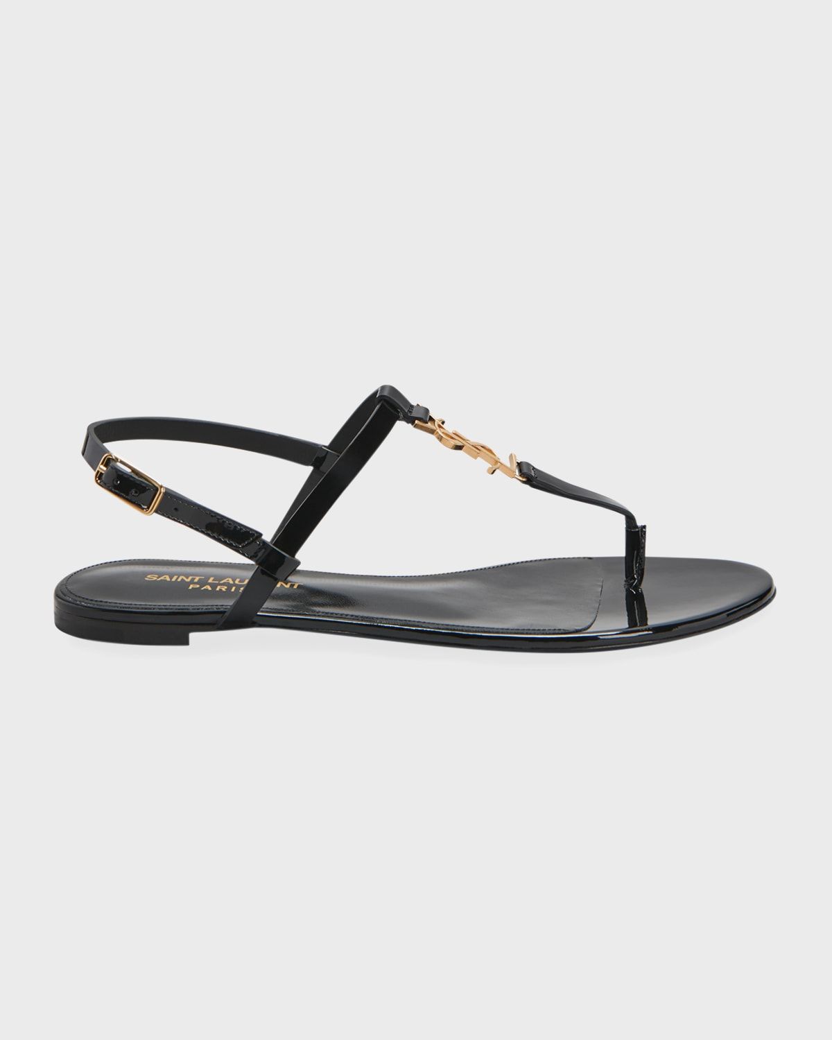 Cassandra Leather YSL Slingback Sandals