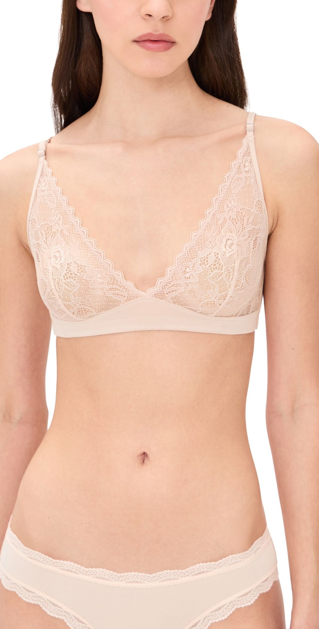 Stripe & Stare Eco Lace Non Pad Triangle Bra Sand M