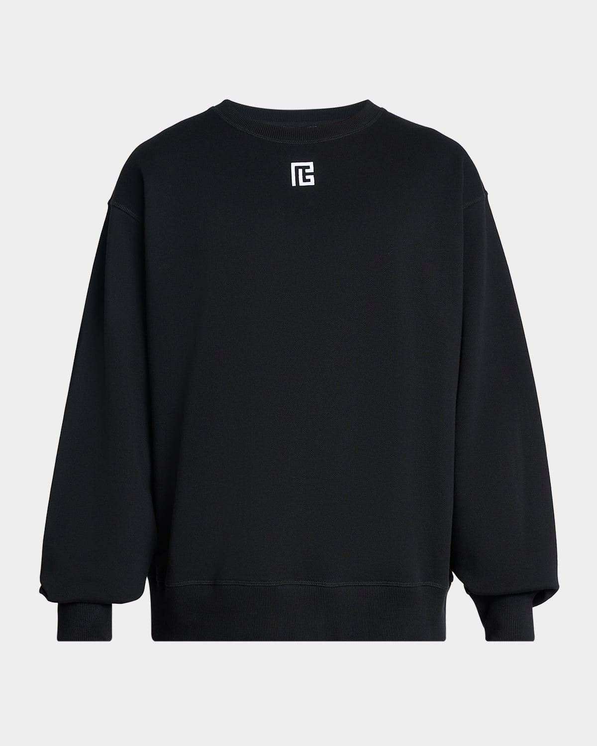 Men & apos;s Embroidered PB Logo Cotton Crewneck Sweater