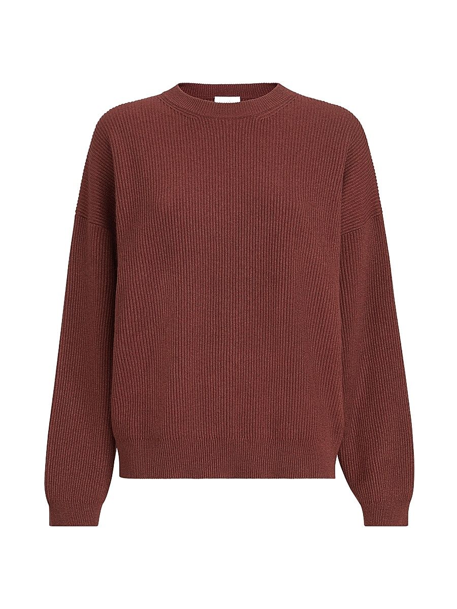Women's Sparkling Cashmere English Rib Sweater - Ruby - Size XXL