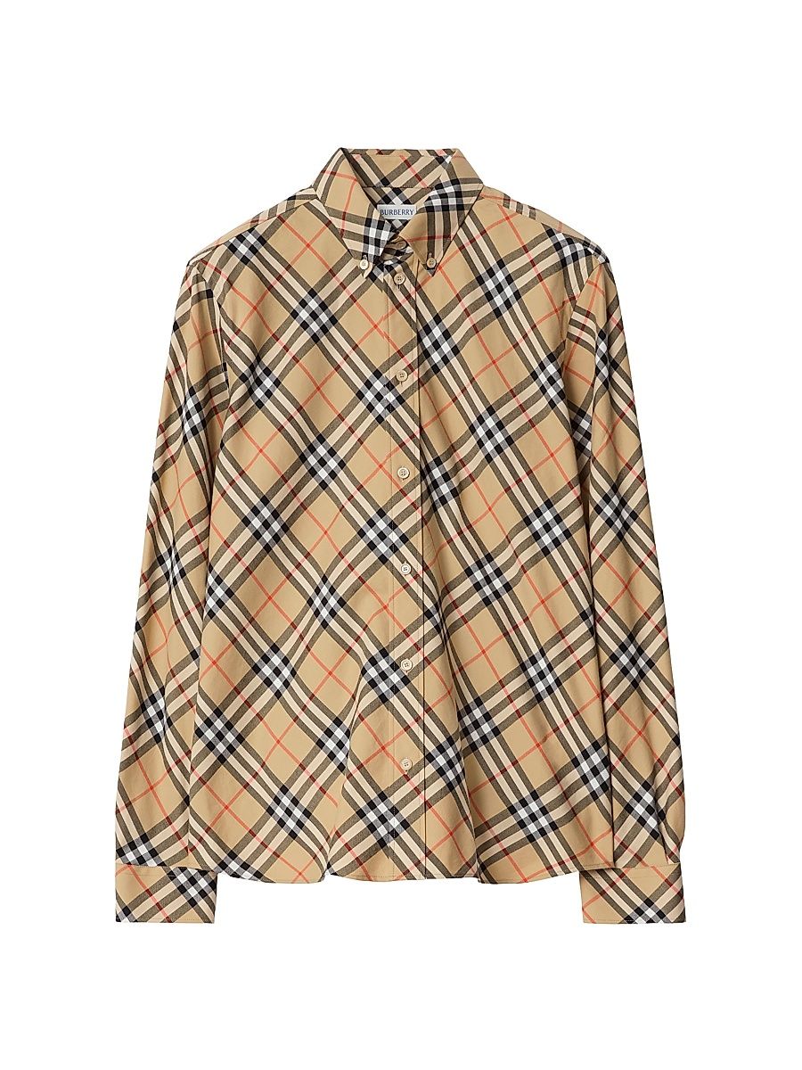 Men's Roan Check Cotton Shirt - Sand Check - Size XXL