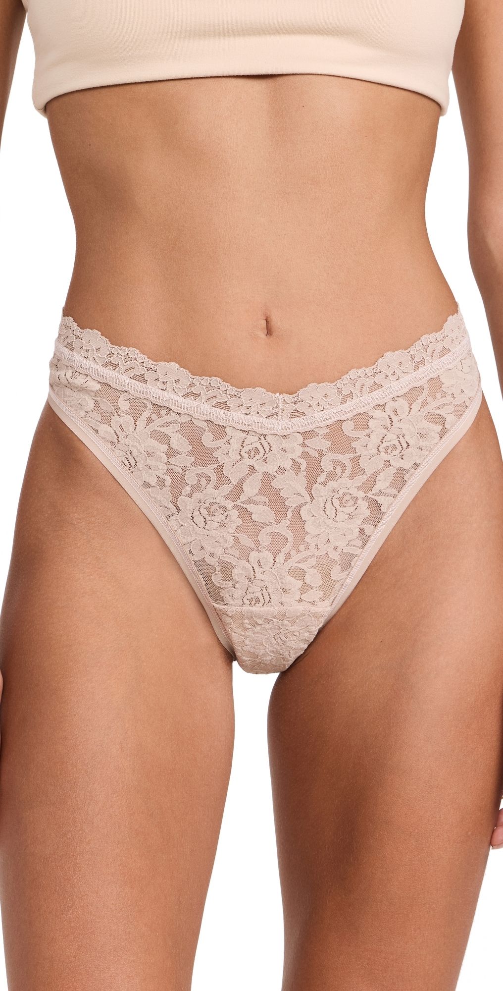 Hanky Panky Signature Lace High Cut Thong Chai S