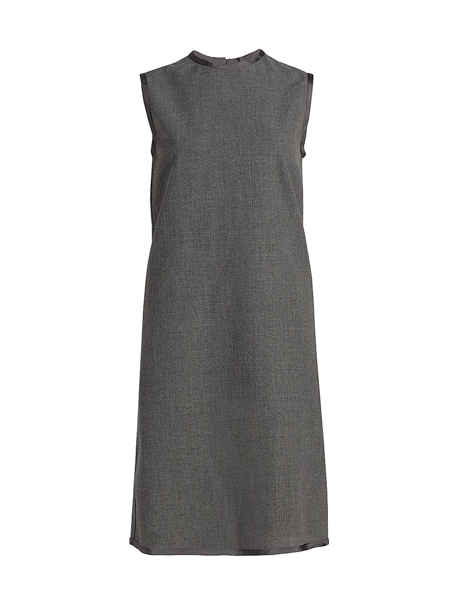 Women's Wool Shift Minidress - Volcanic Glass - Size 10