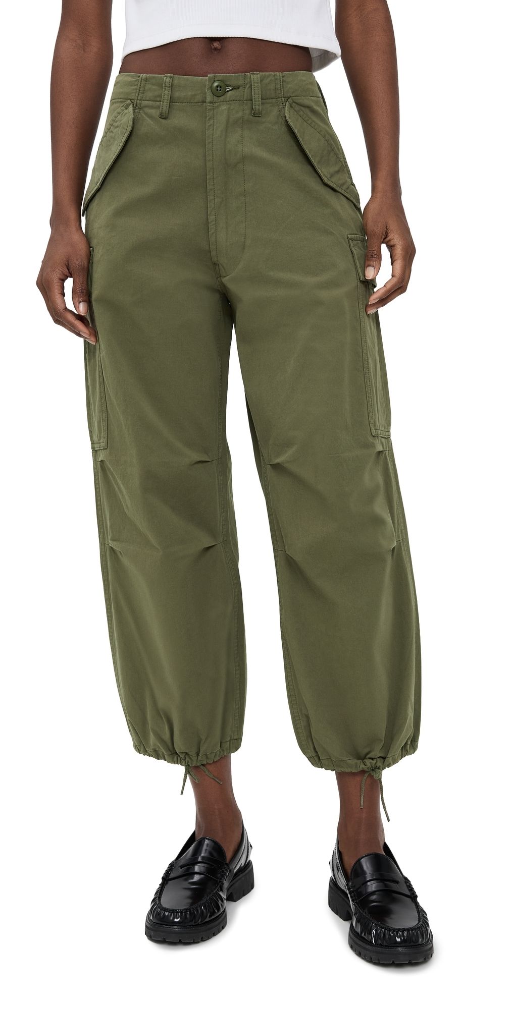 Denimist Cropped Cargo Pants Olive 27