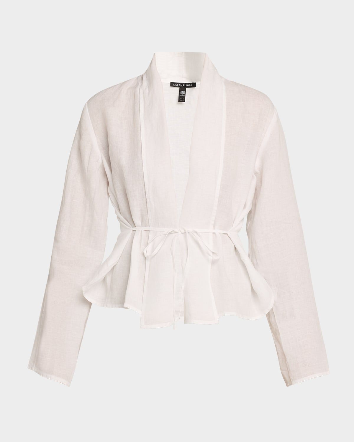 Shawl-Collar Lightweight Organic Linen Jacket