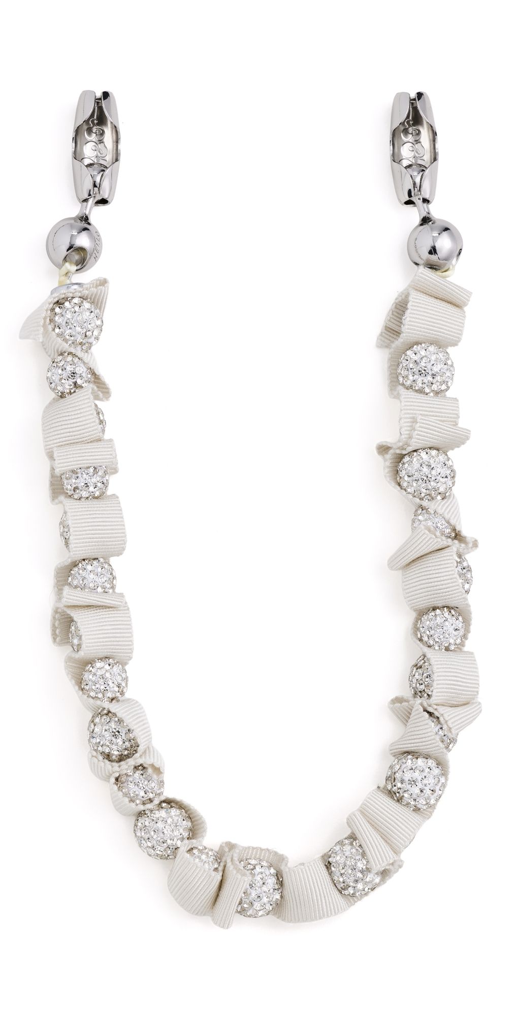 Ossa Ribbon Pave Wristlet Diamond White One Size