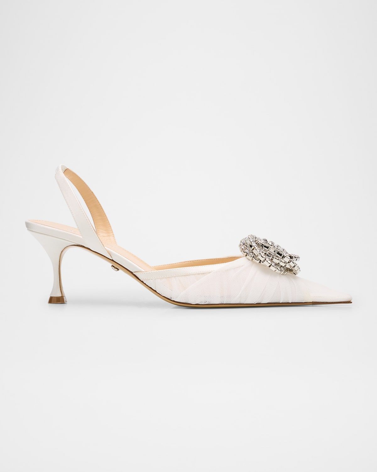 Galaxy Mesh Crystal Slingback Pumps