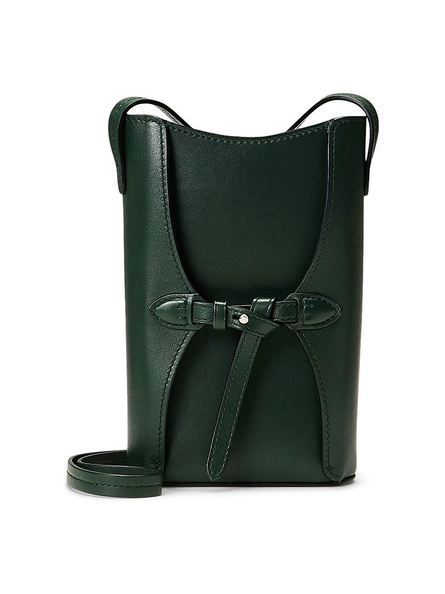 Women's Leather Phone Pouch - Regent Green