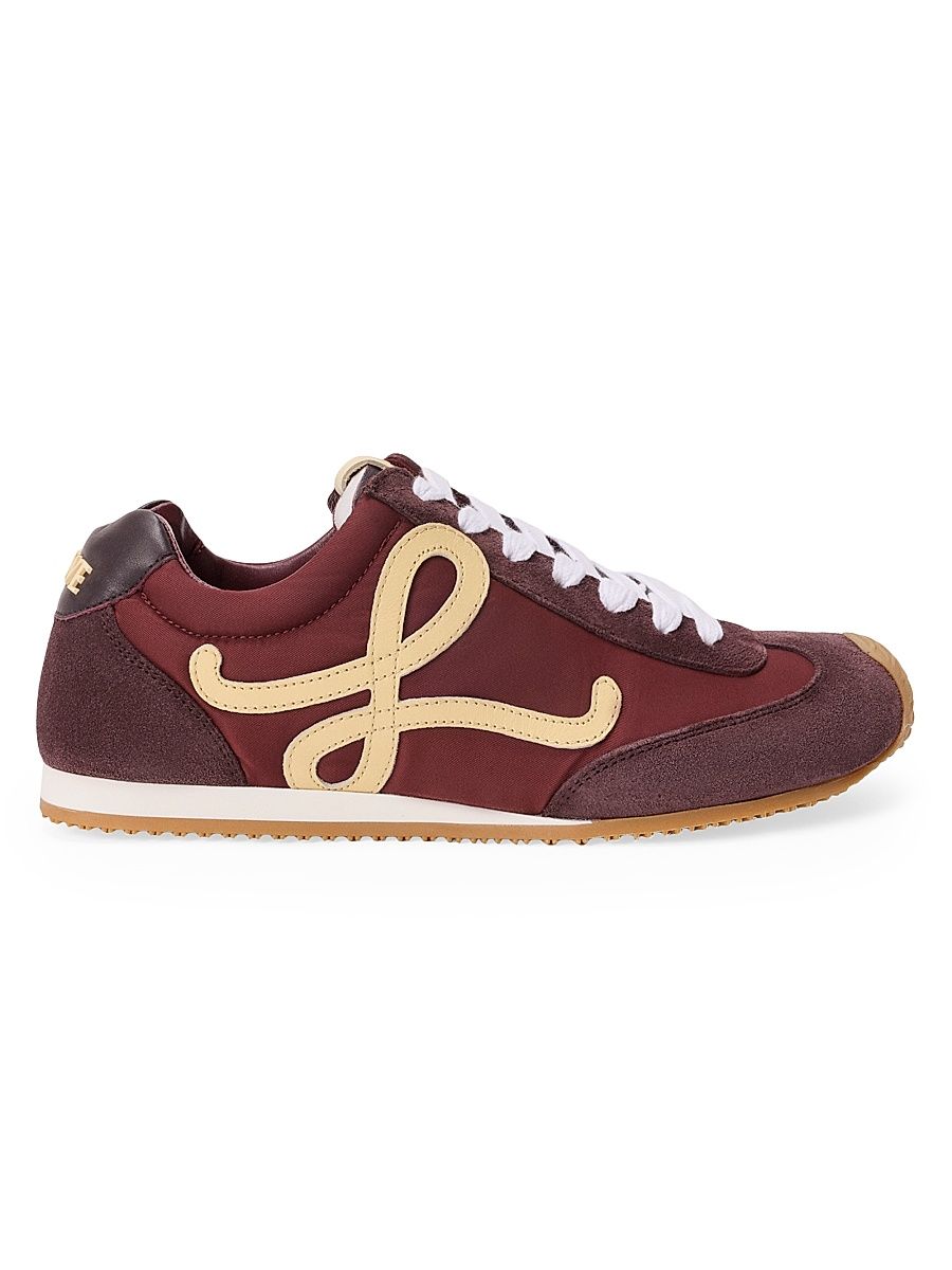 Women's Ballet Runner 2.0 Leather Low-Top Sneakers - Copper Red Vanilla - Size 12