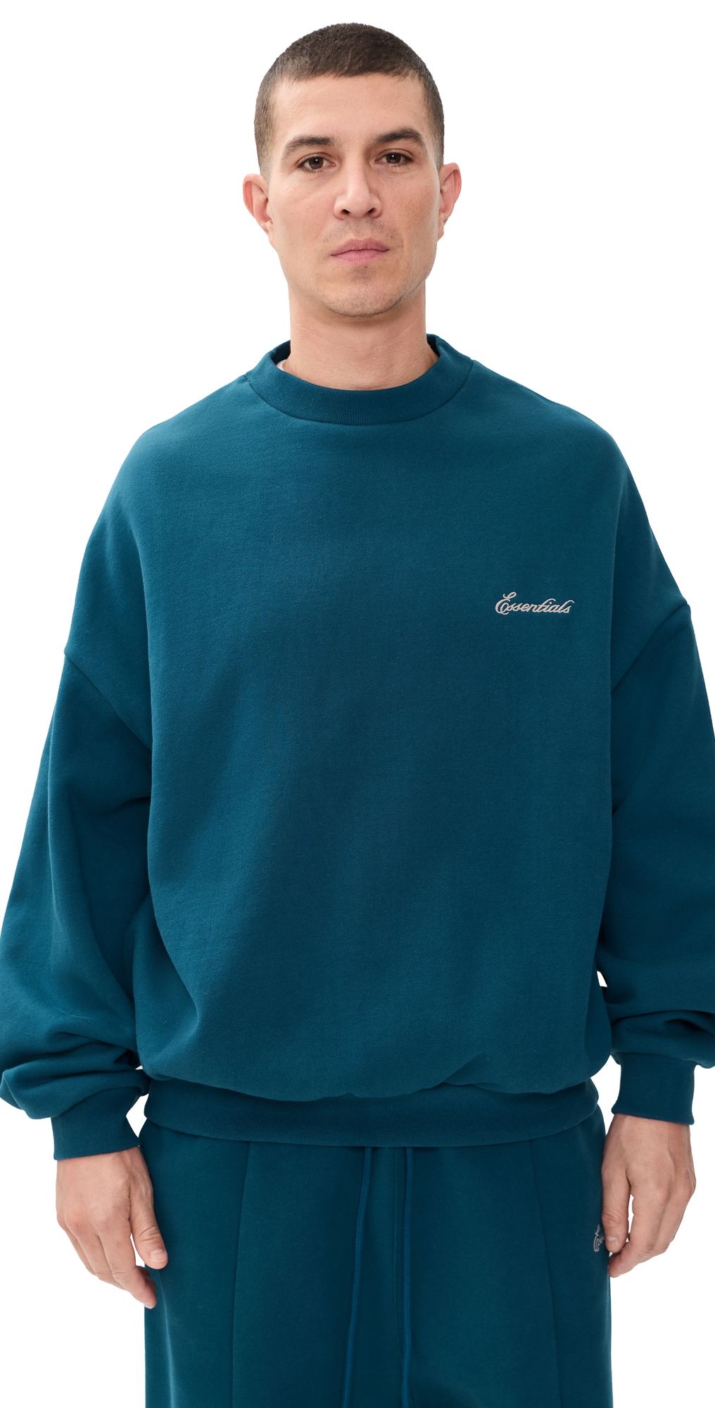 Fear of God Signature Lounge Crew Neck Sweatshirt Night Sea L