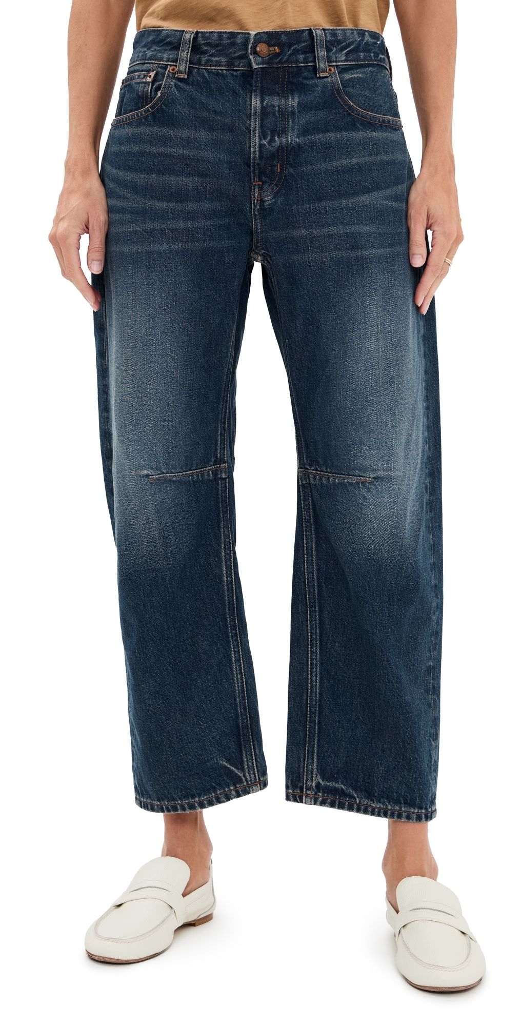 Madewell Petite Darted Barrel Leg Jeans Danver Wash 31