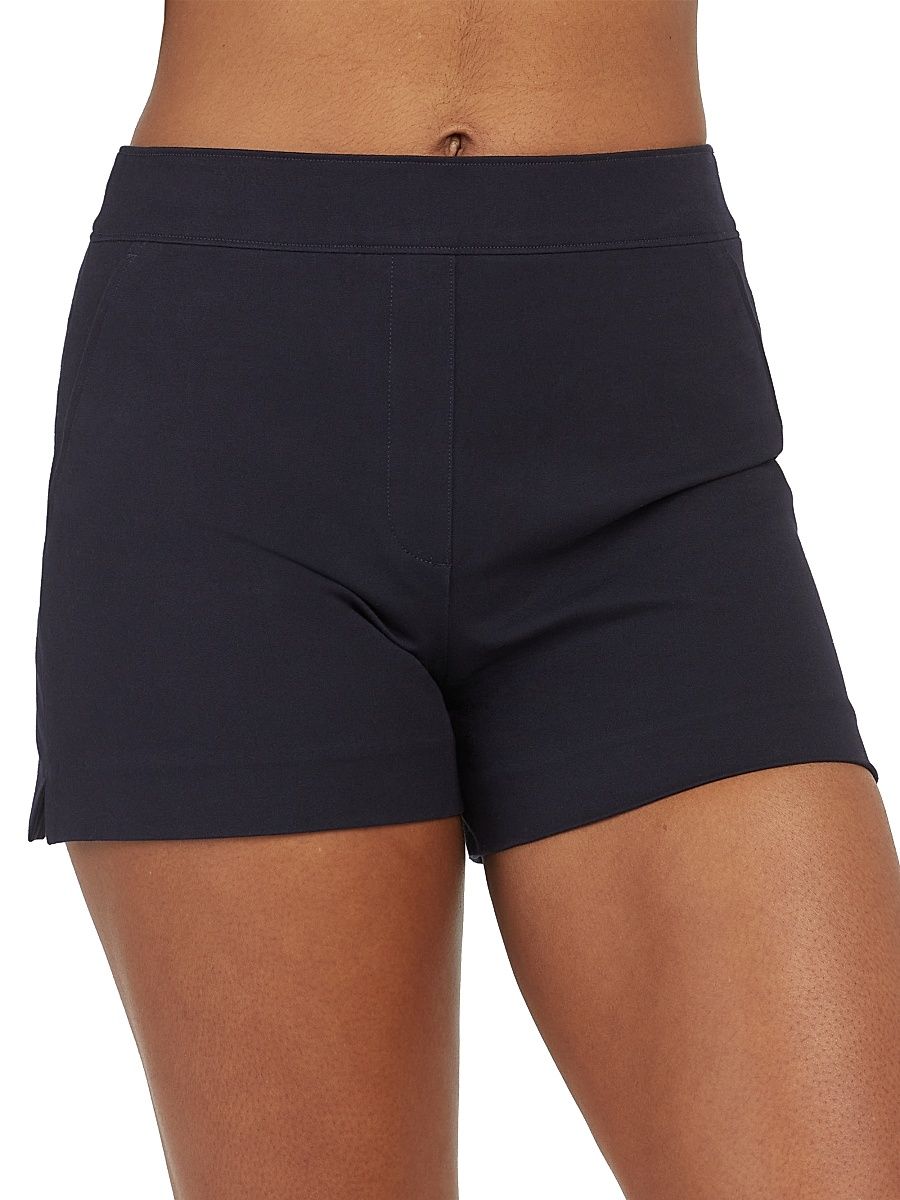 Women's Polished Stretch Cotton Shorts - Classic Navy - Size XL