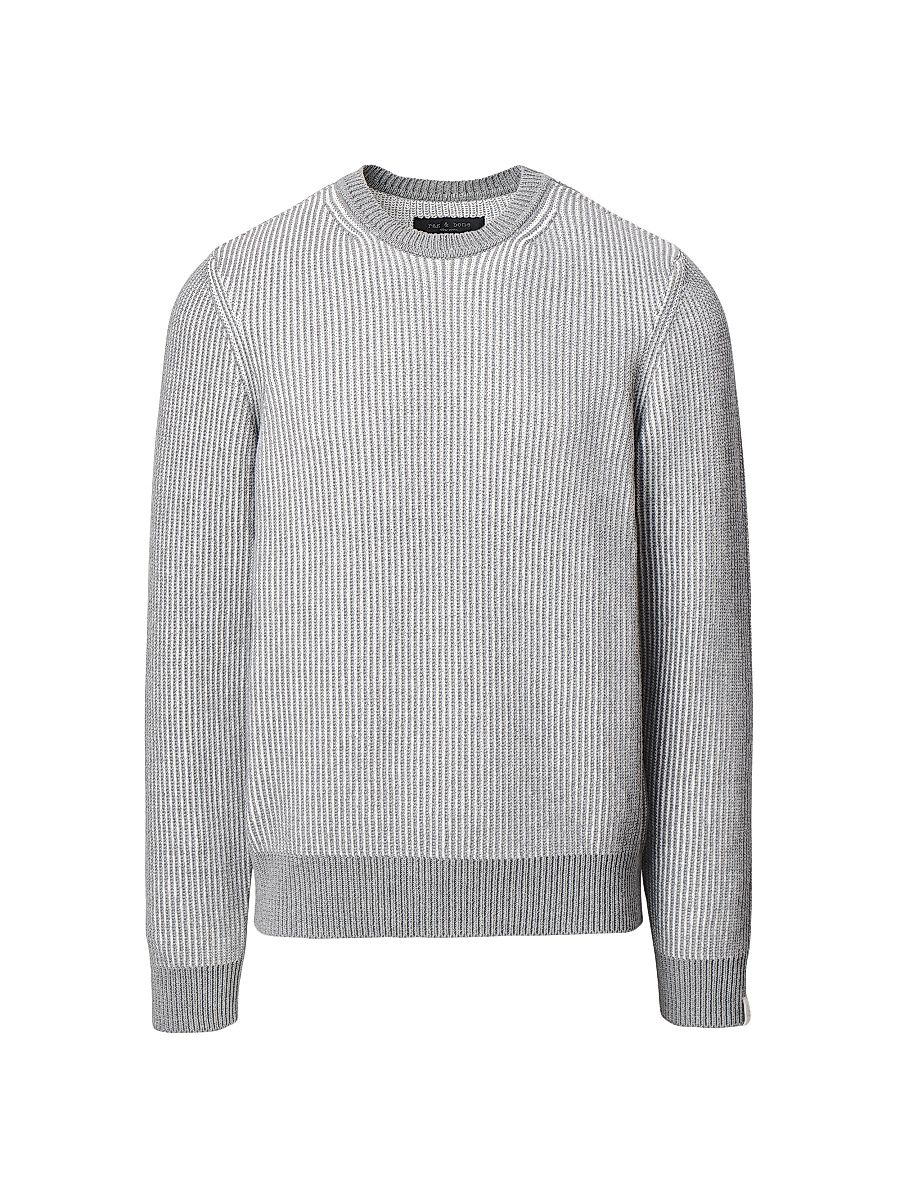 Men's Simon Marled-Knit Crewneck Sweater - Grey Multi - Size XL