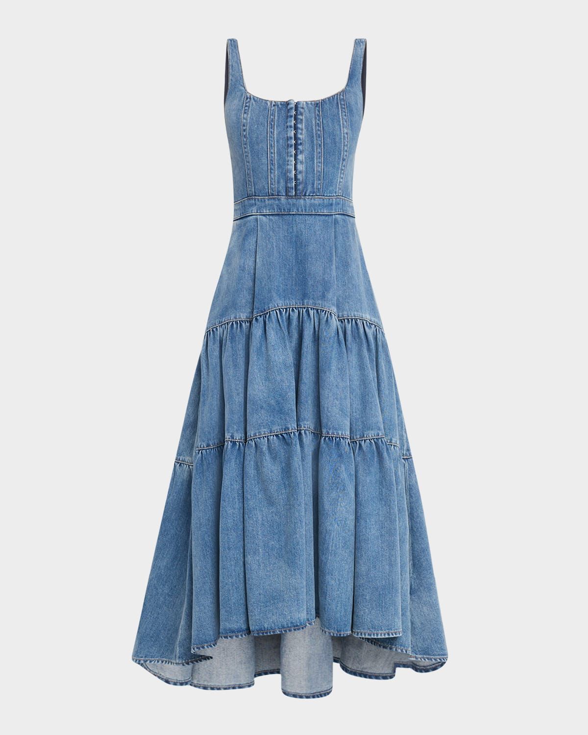 Diana Structured Denim Midi Dress