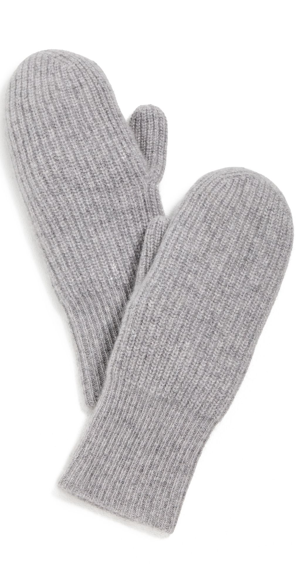 White & Warren Cashmere Ribbed Mittens Sangria One Size