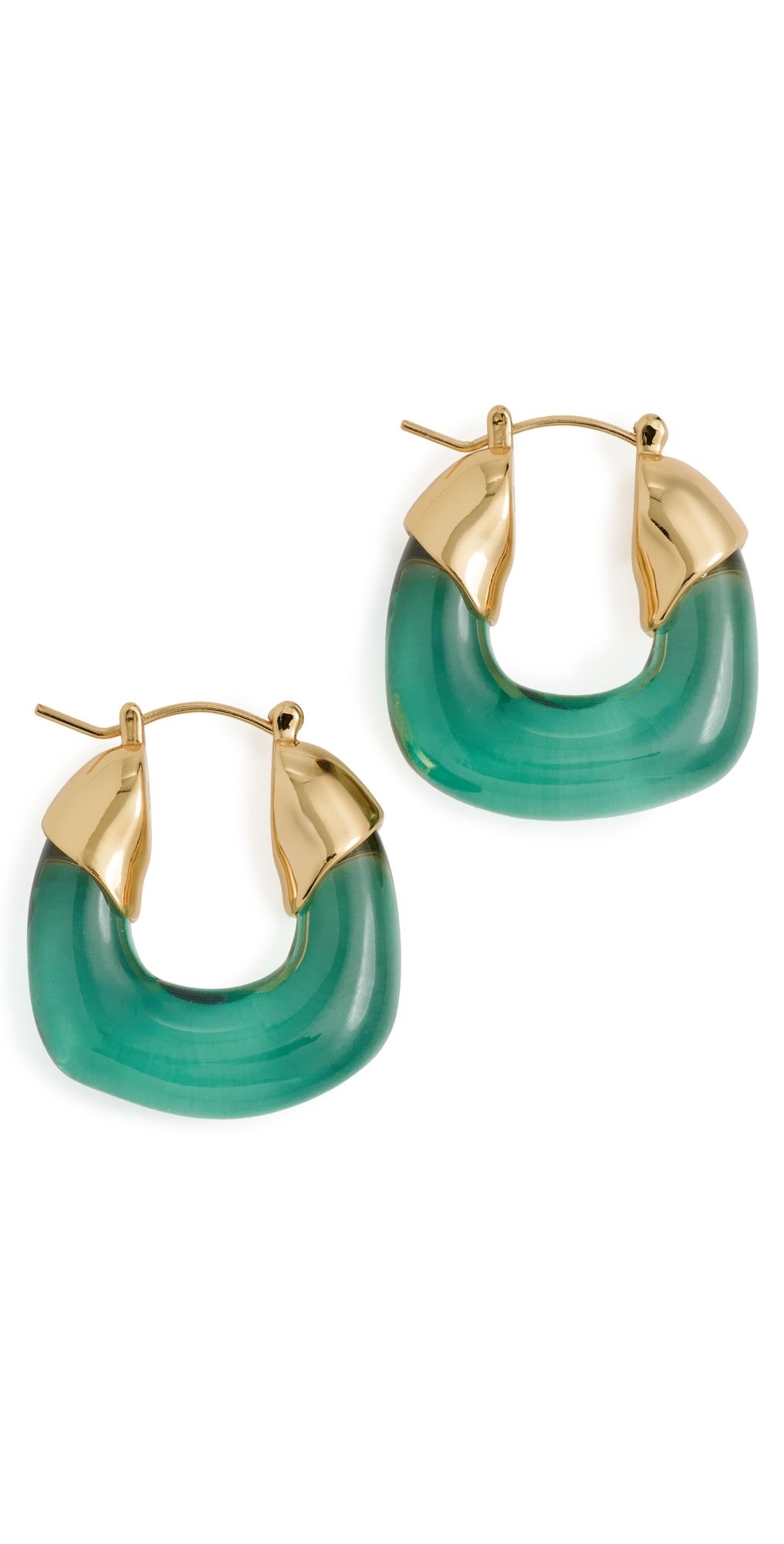 Lizzie Fortunato Mini Hoops Green One Size