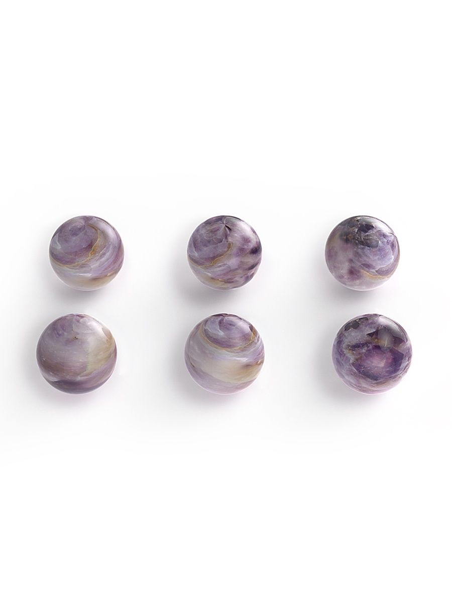 Six-Piece Flourite Wine Gems - Purple