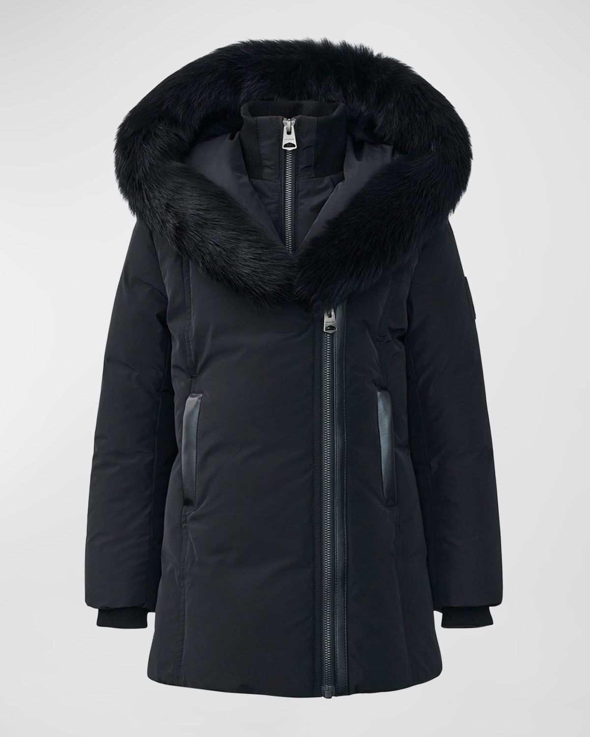 Girl & apos;s Recycled Down Coat W/ Signature Mackage Collar
