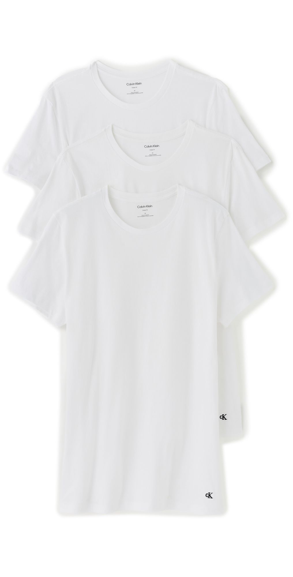 Calvin Klein Underwear Cotton Classic 3-Pack Crewneck T-Shirt White M
