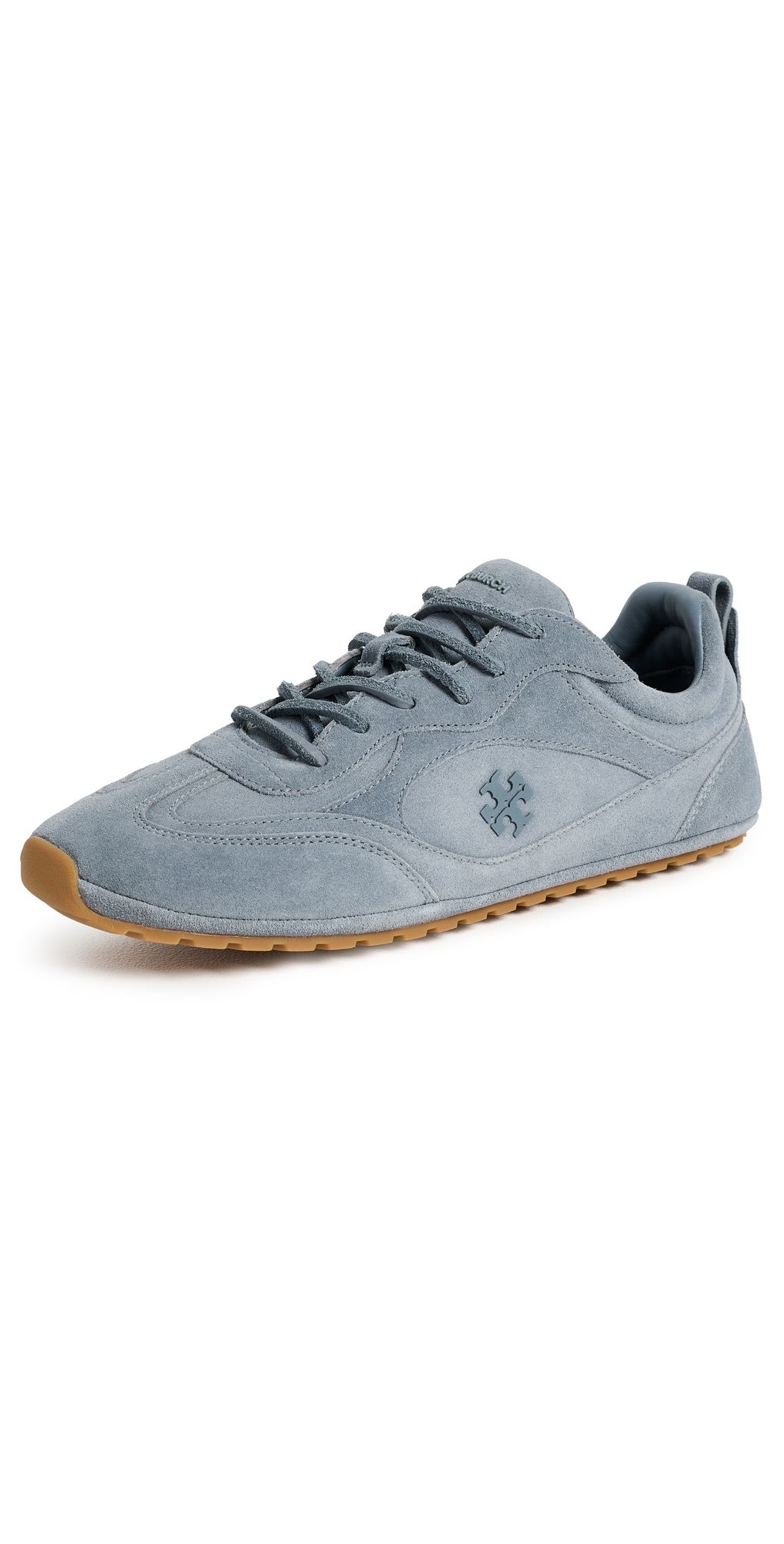 Tory Burch Suede Field Sneakers Dusky Blue 7.5
