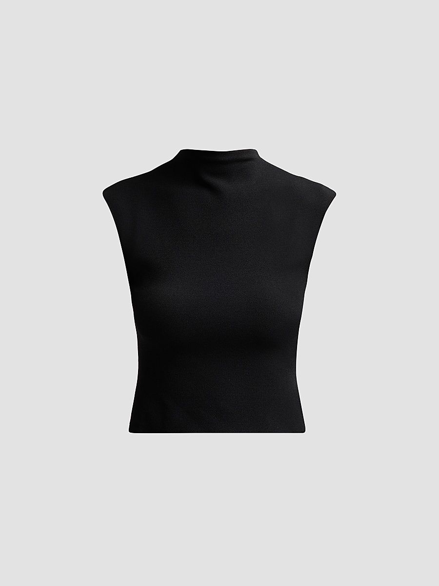 Women's Knit Sleeveless Top - Black - Size XS