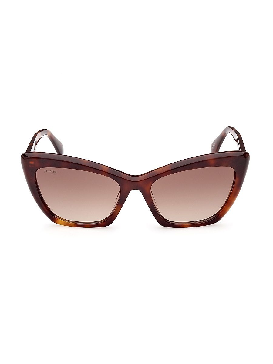 Women's 57MM Cat-Eye Sunglasses - Dark Havana Gradient