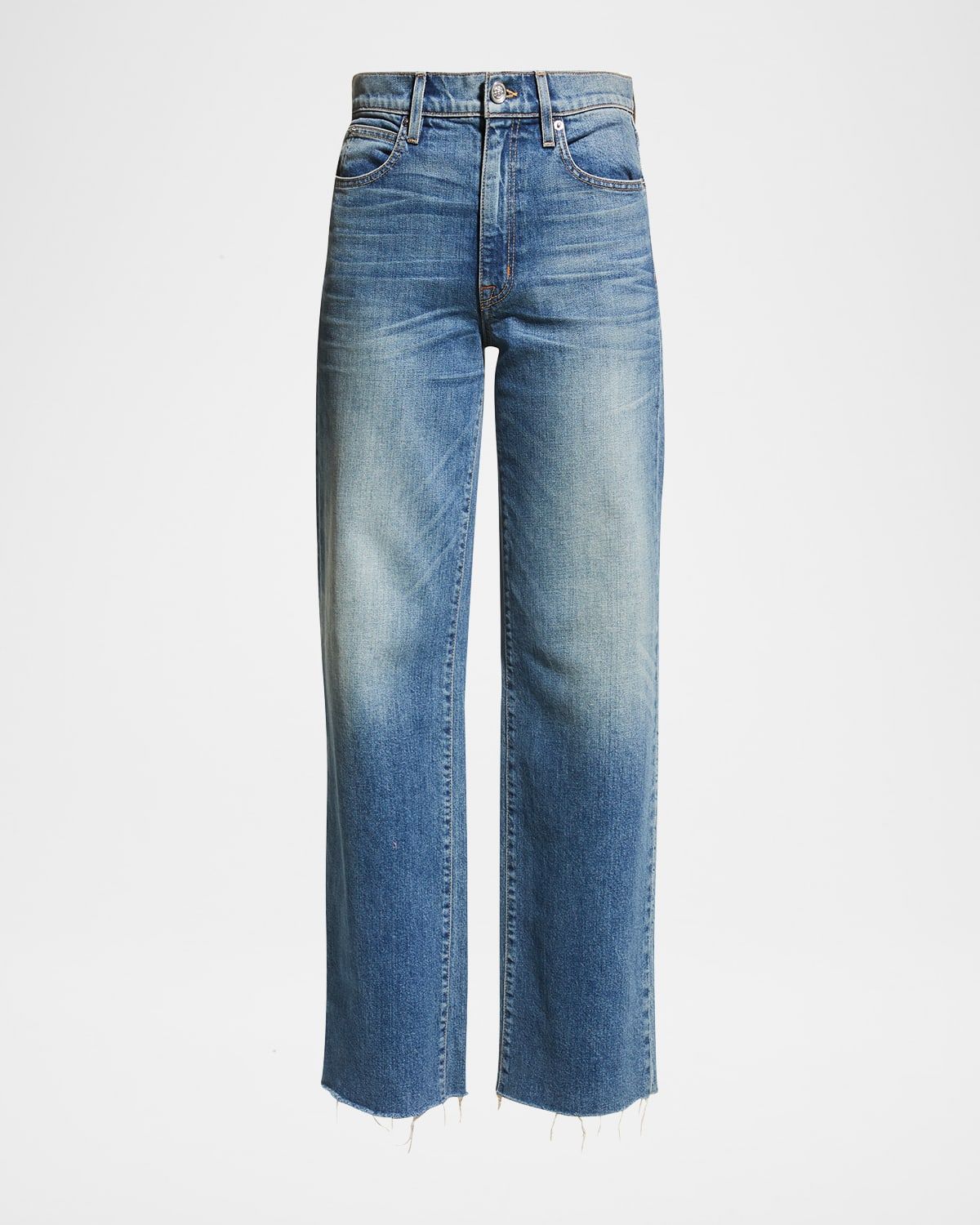 Grace Raw Hem Wide-Leg Jeans